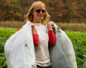 Rutgers Sustainable Ag students gleaning collard greens with Farmers Against Hunger (NJ Ag Society) charity program, at Jim and Sue Giamarese Farm pick-your-own and market in East Brunswick. 1,760 lb harvested, destined for Franklin Food Bank.